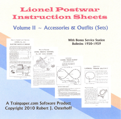 Lionel Postwar Instruction Sheets Volume II - Accessories & Outfits DVD