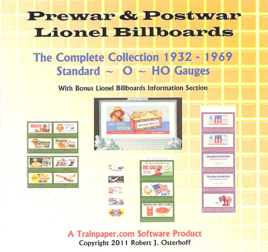 Prewar & Postwar Lionel Billboards - The Complete Collection 1932-1969 Standard/O/HO Gauges DVD