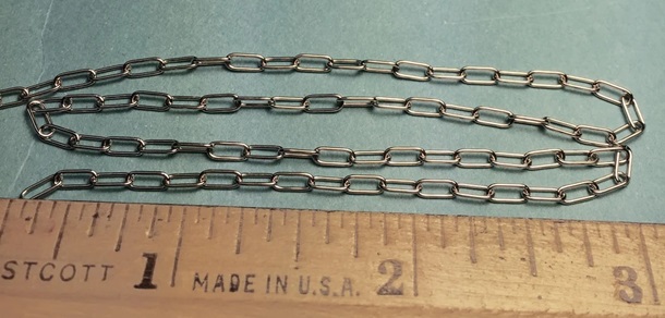 Miniature Silver Chain - 6 Links Per Inch