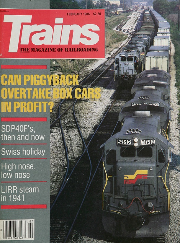 TRAINS February 1986