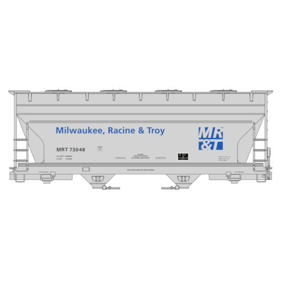 Milwaukee Racine & Troy Two-Bay Center Flow Covered Hopper Kit - Limited Edition