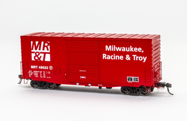 Milwaukee Racine & Troy HO Scale Pullman-Standard 40' Mini Hy-Cube Boxcar - Road Number 49023