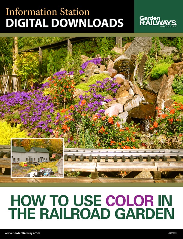 How to use color in the railroad garden