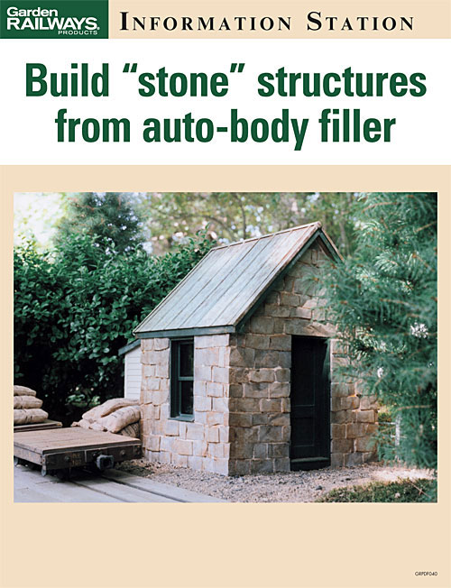 Build "stone" structures from auto-body filler