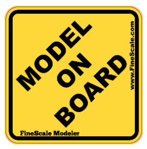 Model on Board Bumper Sticker