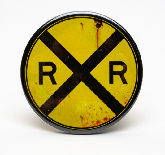 Weathered Railroad Crossing Magnet