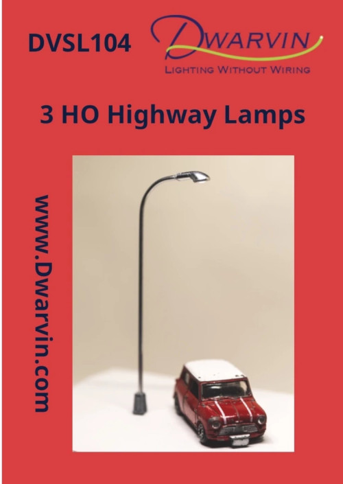 Highway Lamps HO - 3pk