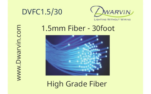1.5mm End Glow Fiber Optic Cable - 30ft