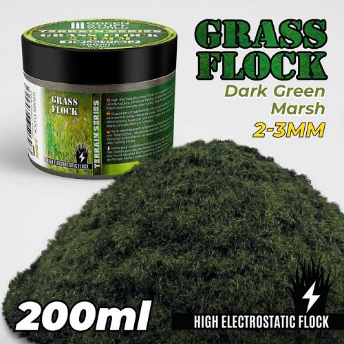 Dark Green Marsh Static Grass - 2-3mm