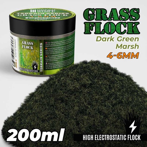 Dark Green Marsh Static Grass - 4-6mm