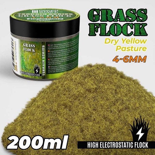 Dry Yellow Pasture Static Grass - 4-6mm