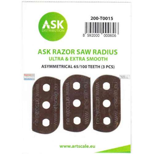 Art Scale Razor Saw Radius Ultra and Extra Smooth - 65/100 Teeth Count