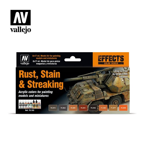 Vallejo Rust Stain and Streaking - Set of 8