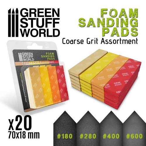 Foam Sanding Pads Coarse Grit - Assorted 20pk