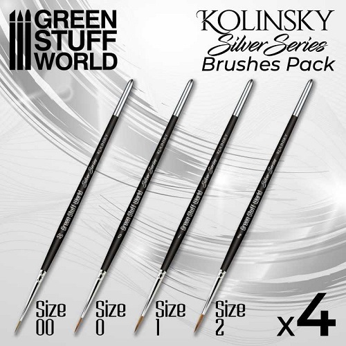 Kolinsky Brush Set - Silver Series