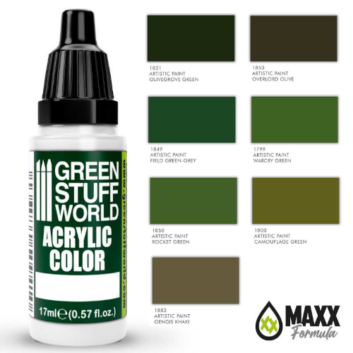 Green Stuff World Acrylic Paint - Camouflage Greens