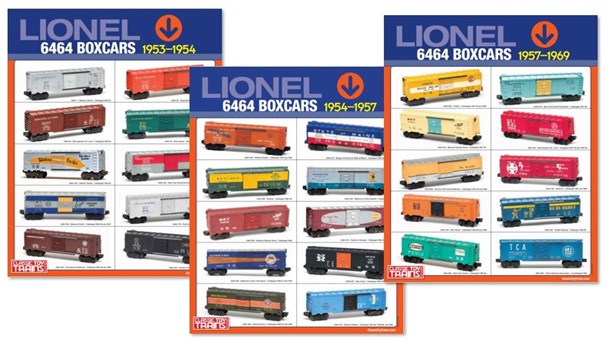 Lionel 6464 Boxcar Prints - Set of 3
