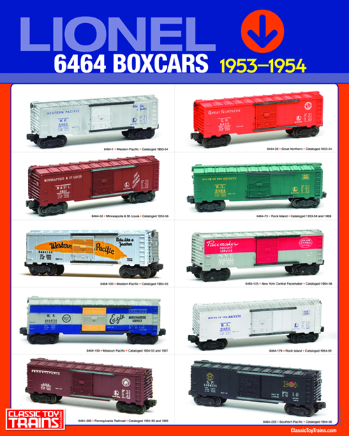 Lionel 6464 Boxcar Print - 1953-1954