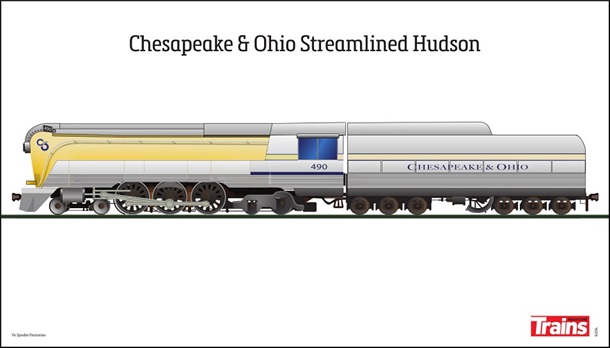 Chesapeake & Ohio Streamlined Hudson Poster