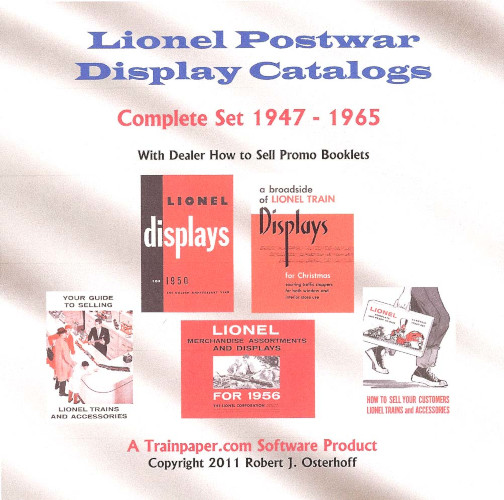 Lionel Postwar Dealer Display Catalogs: Complete Set 1947-1965 DVD