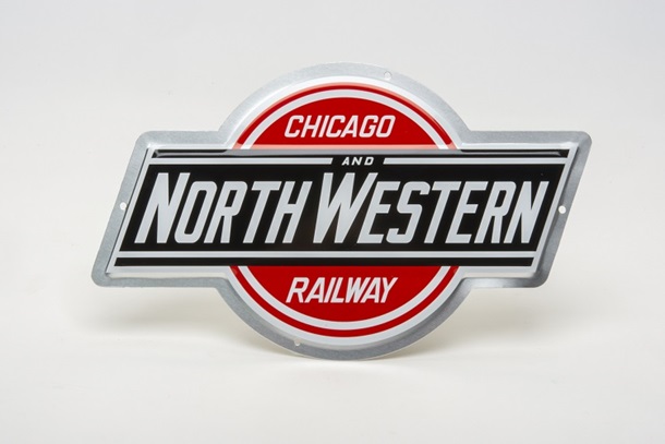 Chicago & North Western Metal Sign